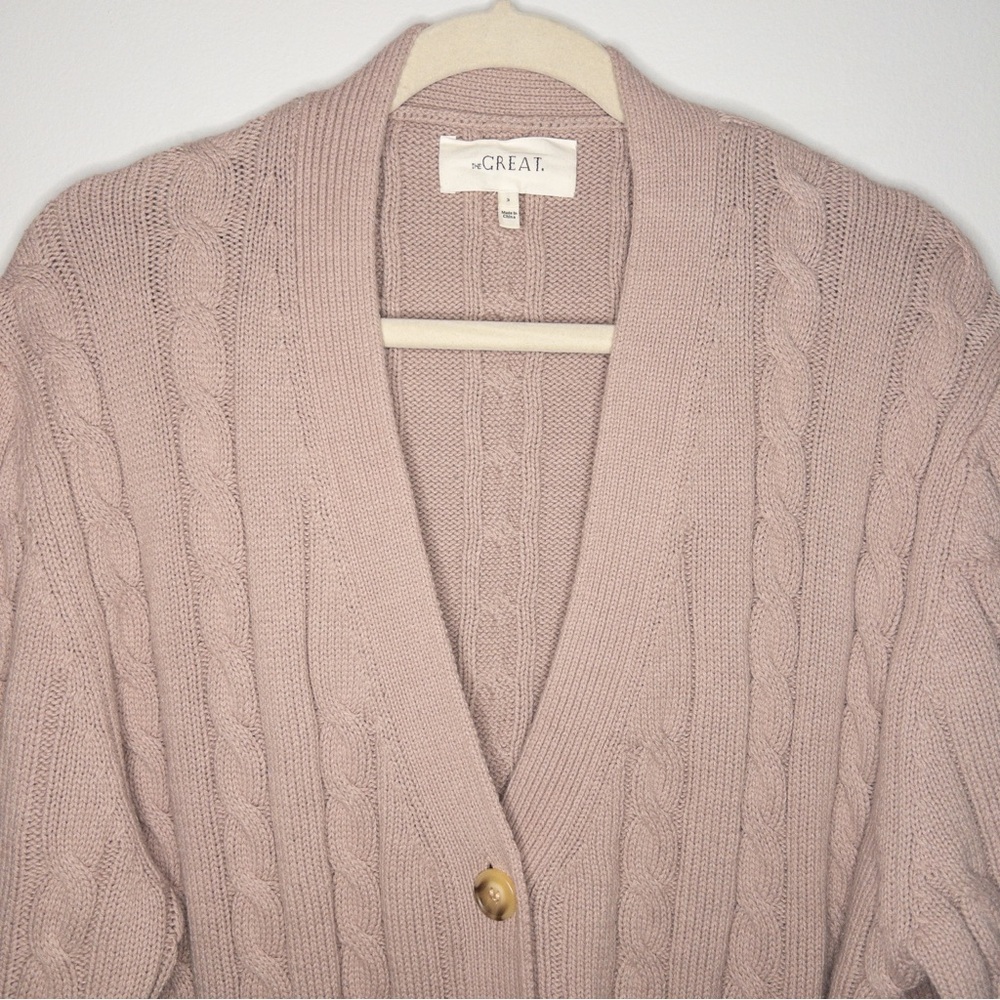 The Great Longline Cable Knit Cardigan Sweater - Picture 5 of 11